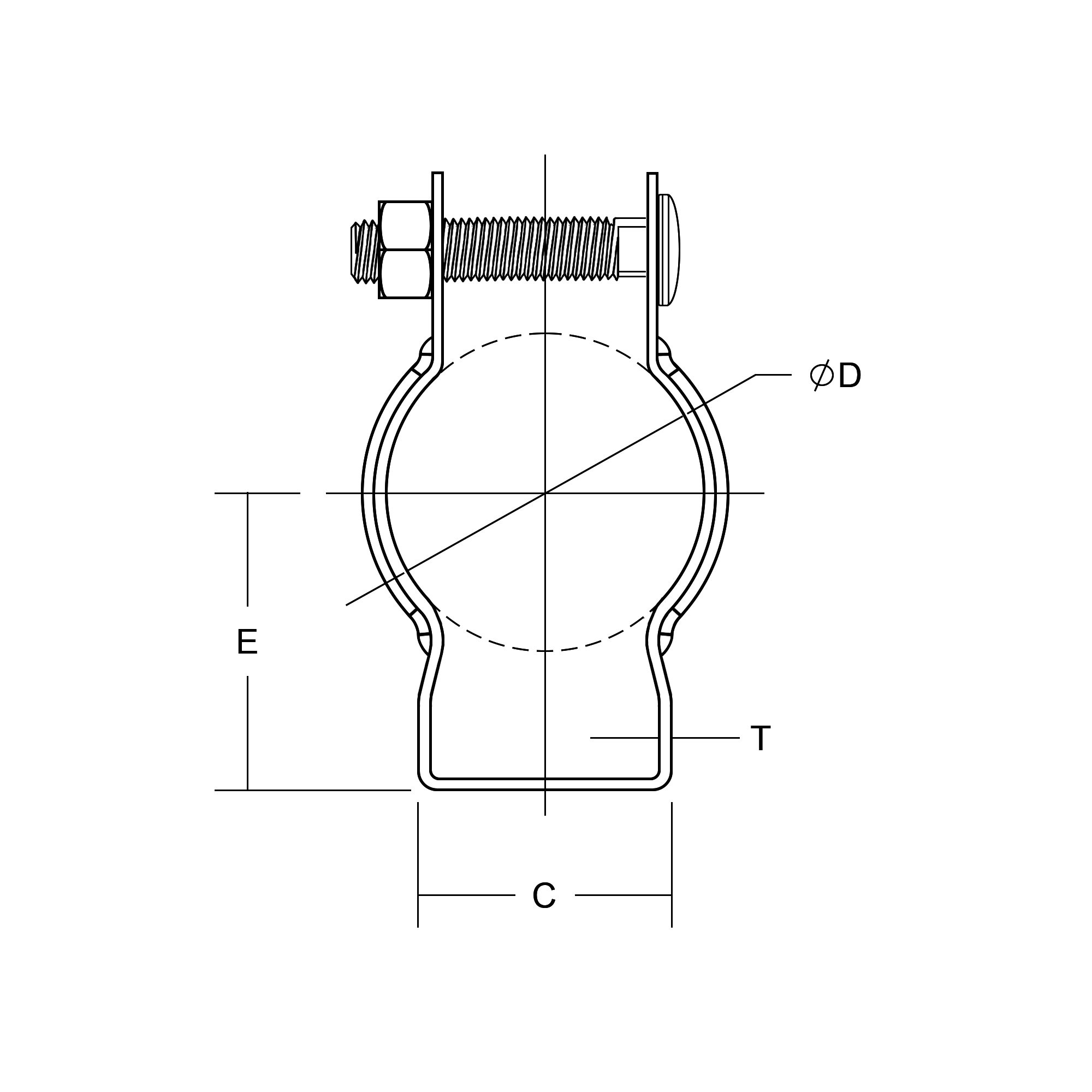 Conduit Hangers - Technical Drawing
