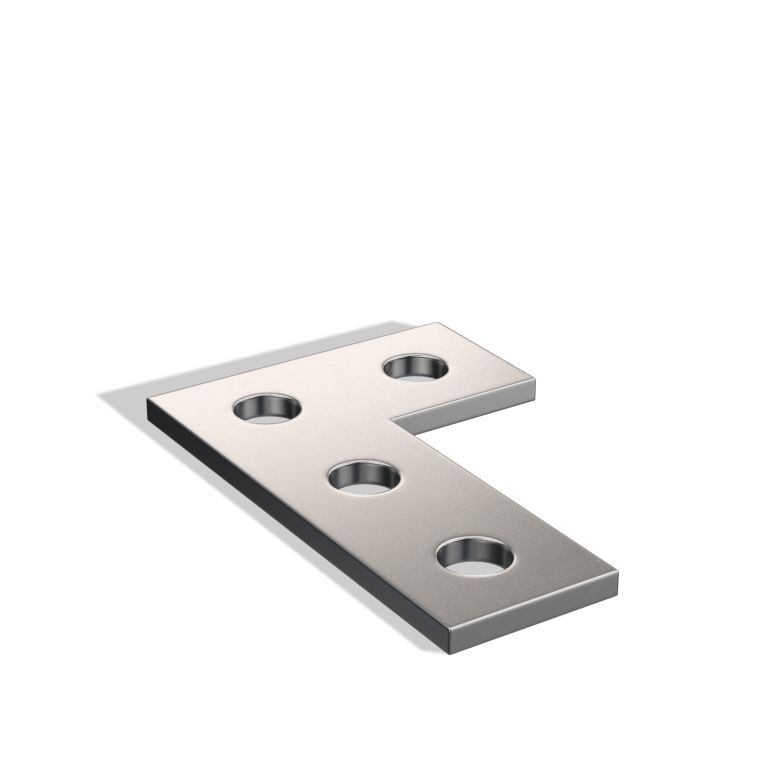 Four Hole Flat Corner Plate